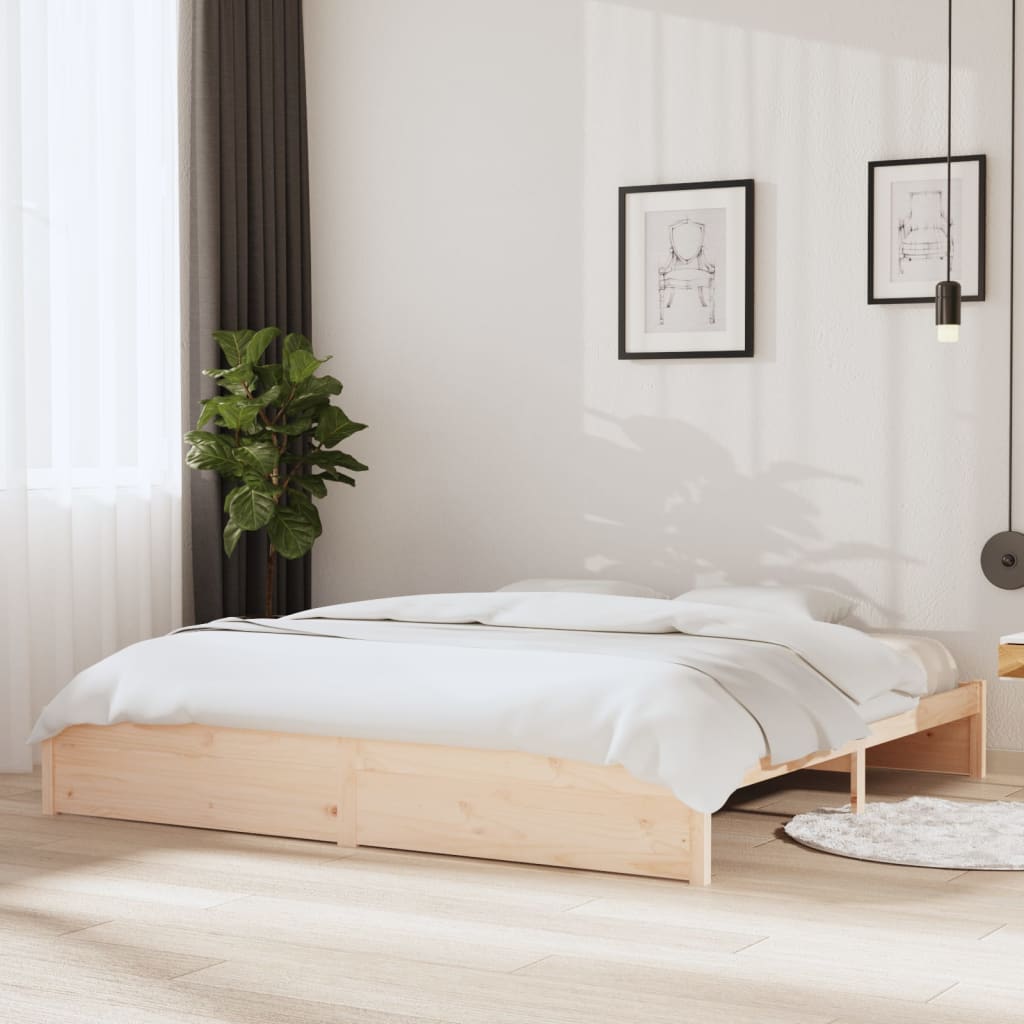 Cadre de lit sans matelas bois massif 200x200 cm - XIOS