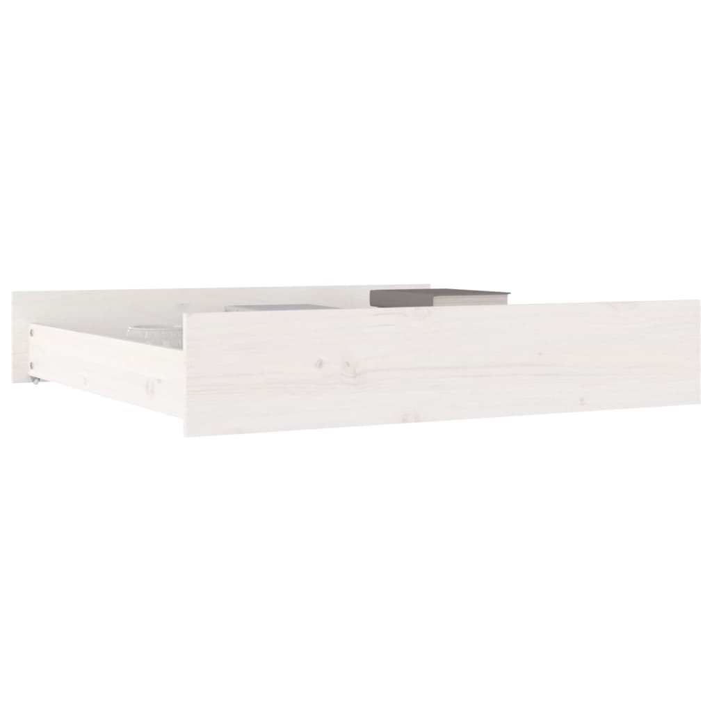 Tiroirs de lit 2 pcs blanc Bois de pin massif - XIOS