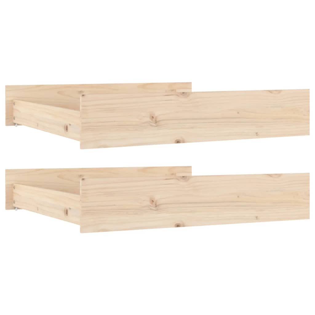 Tiroirs de lit 2 pcs bois de pin massif - XIOS