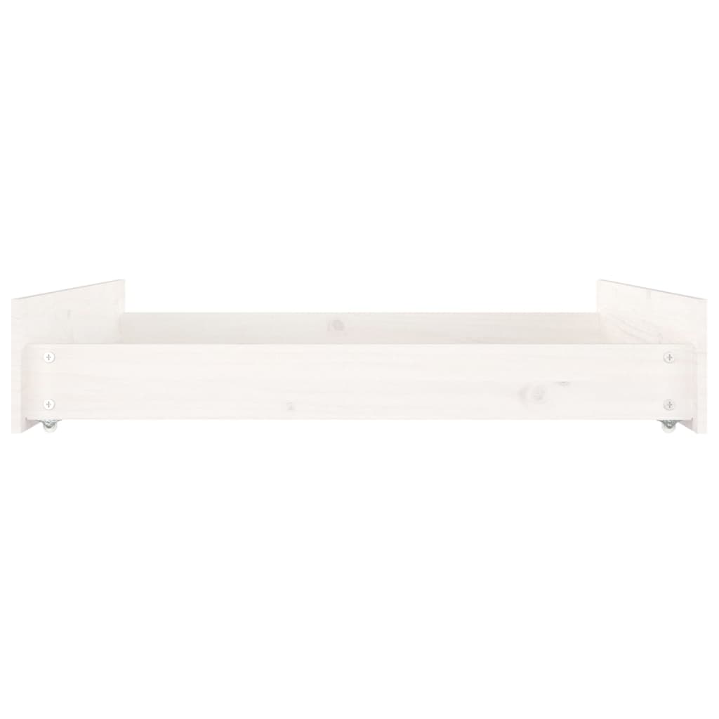 Tiroirs de lit 2 pcs blanc Bois de pin massif - XIOS