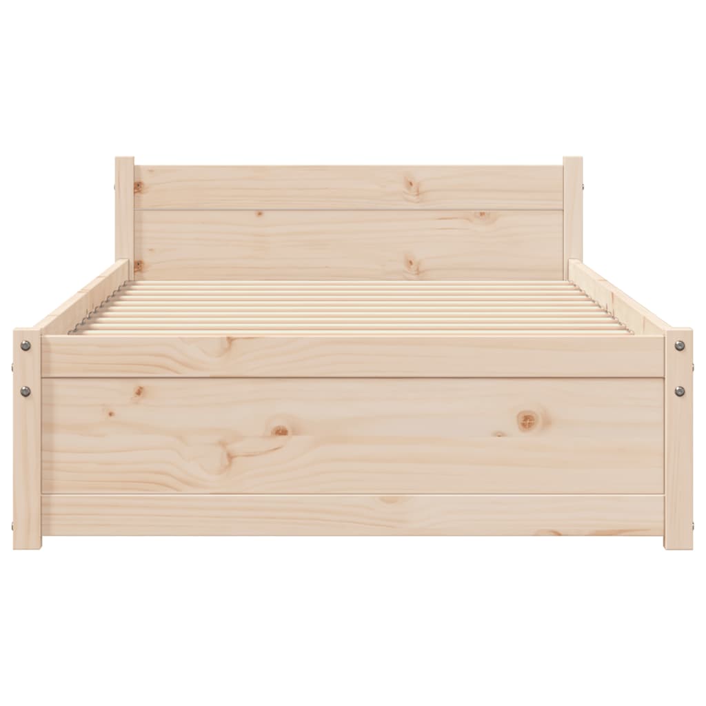 Cadre de lit sans matelas bois massif 75x190 cm - XIOS