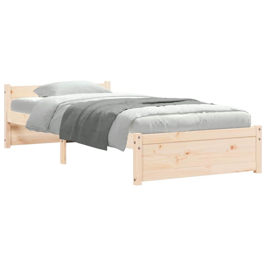 Cadre de lit sans matelas bois massif 90x190 cm - XIOS