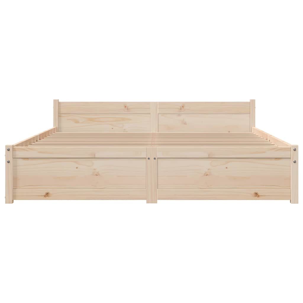 Cadre de lit sans matelas bois massif 135x190 cm - XIOS
