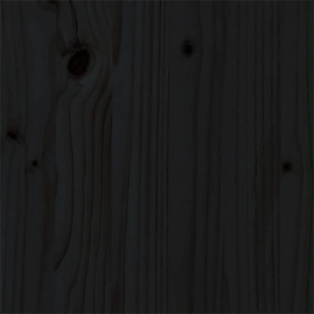 Cadre de lit sans matelas noir bois massif 140x190 cm - XIOS
