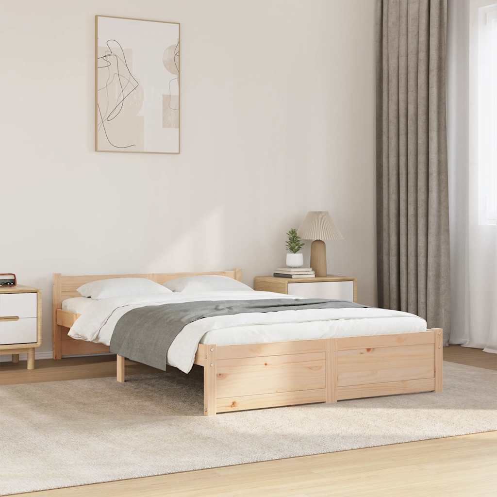 Cadre de lit sans matelas bois massif 120x200 cm - XIOS