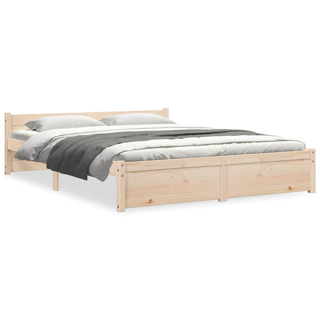 Cadre de lit sans matelas bois massif 140x200 cm - XIOS
