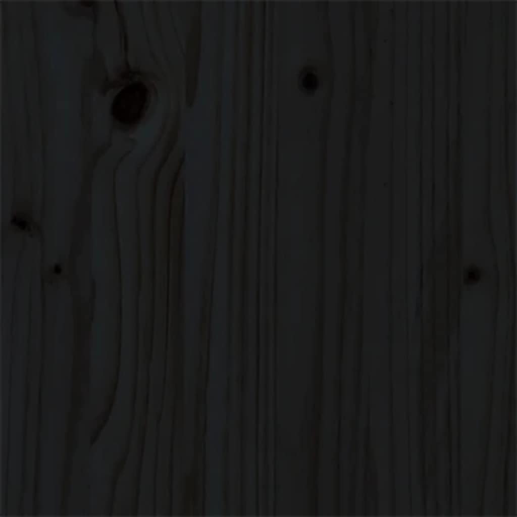 Cadre de lit sans matelas noir bois massif 150x200 cm - XIOS