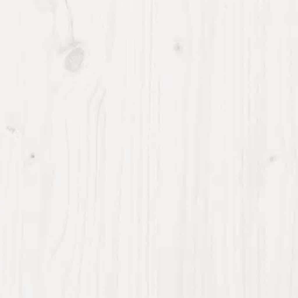 Cadre de lit sans matelas blanc bois massif 180x200 cm - XIOS