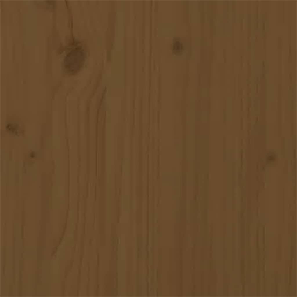 Cadre de lit sans matelas marron miel bois massif 200x200 cm - XIOS