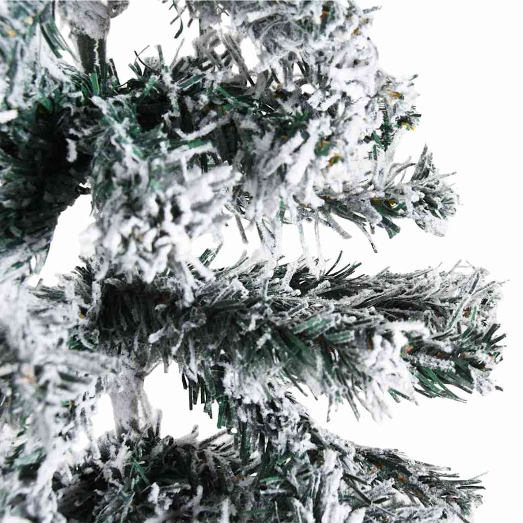Demi sapin de Noël artificiel mince avec neige floquée 150 cm - XIOS