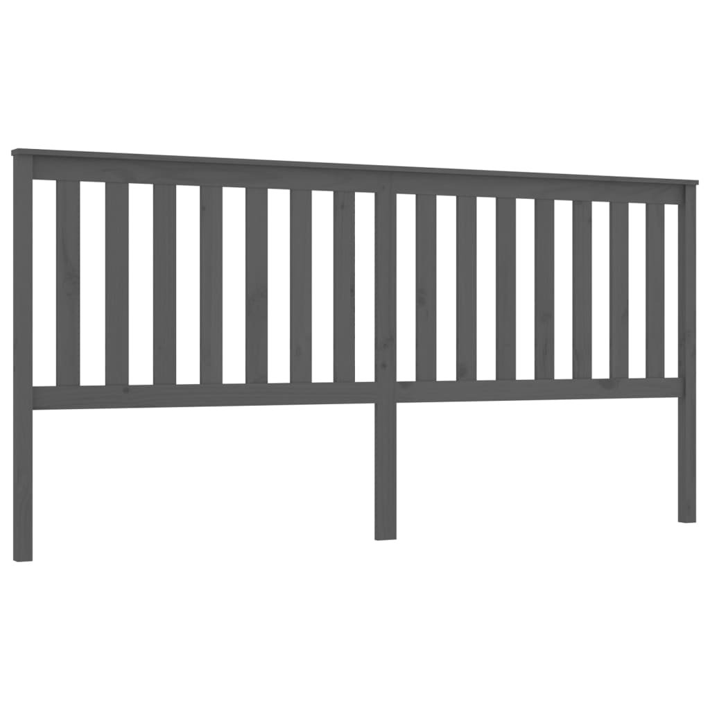 Tête de lit Gris 206x6x101 cm Bois massif de pin - XIOS