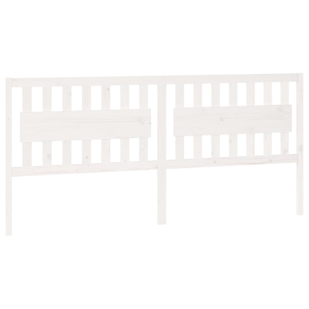 Tête de lit Blanc 205,5x4x100 cm Bois massif de pin - XIOS