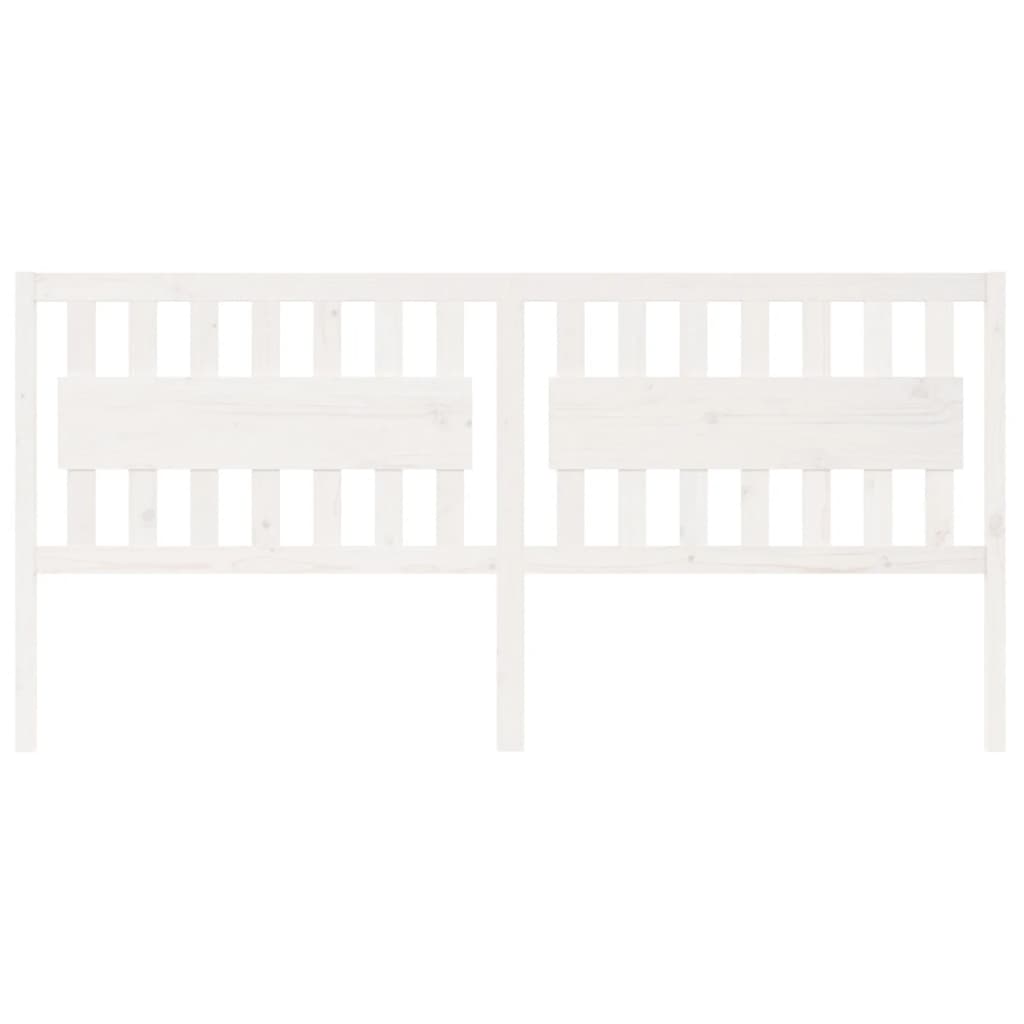 Tête de lit Blanc 205,5x4x100 cm Bois massif de pin - XIOS