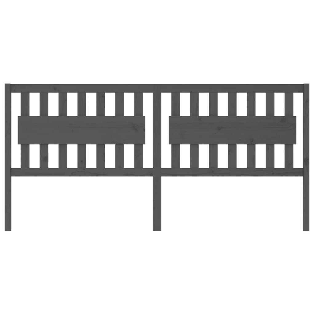 Tête de lit Gris 205,5x4x100 cm Bois massif de pin - XIOS