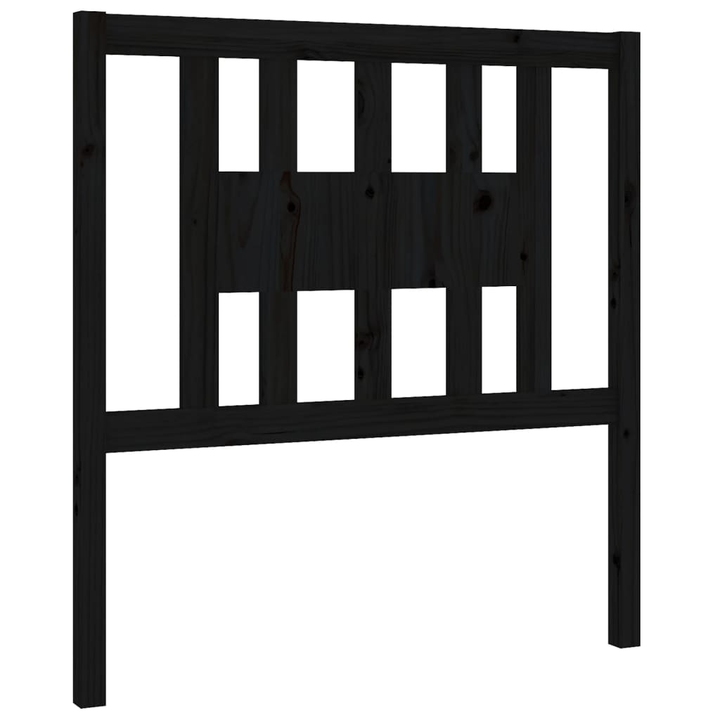 Tête de lit Noir 96x4x100 cm Bois massif de pin - XIOS