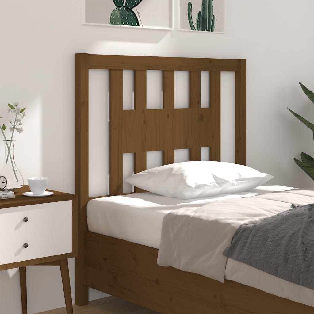 Tête de lit Marron miel 106x4x100 cm Bois massif de pin - XIOS