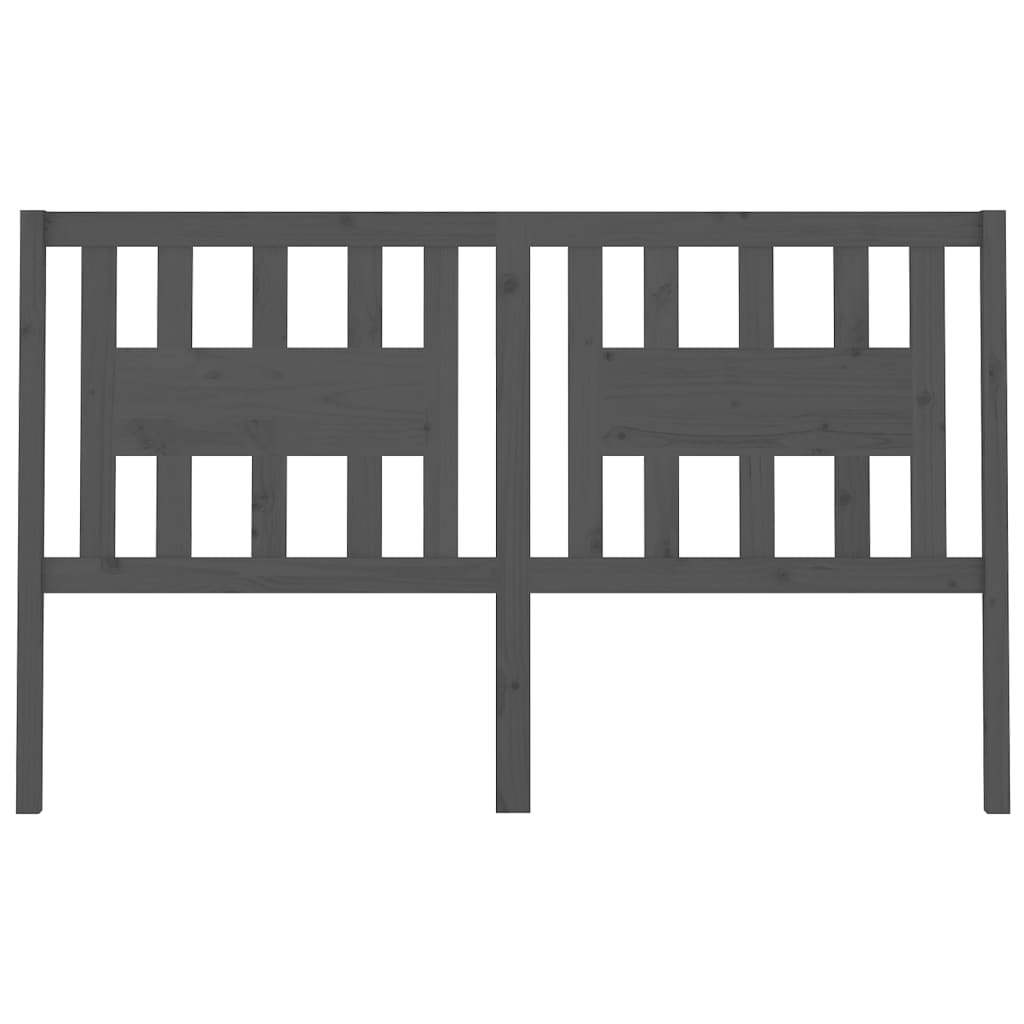 Tête de lit Gris 141x4x100 cm Bois massif de pin - XIOS