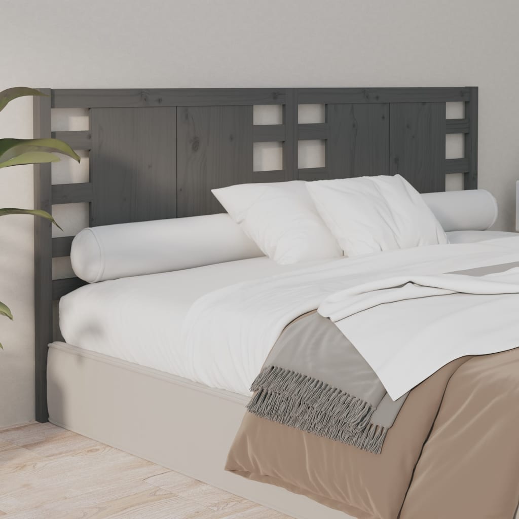 Tête de lit Gris 166x4x100 cm Bois massif de pin - XIOS