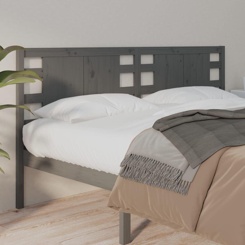 Tête de lit Gris 166x4x100 cm Bois massif de pin - XIOS