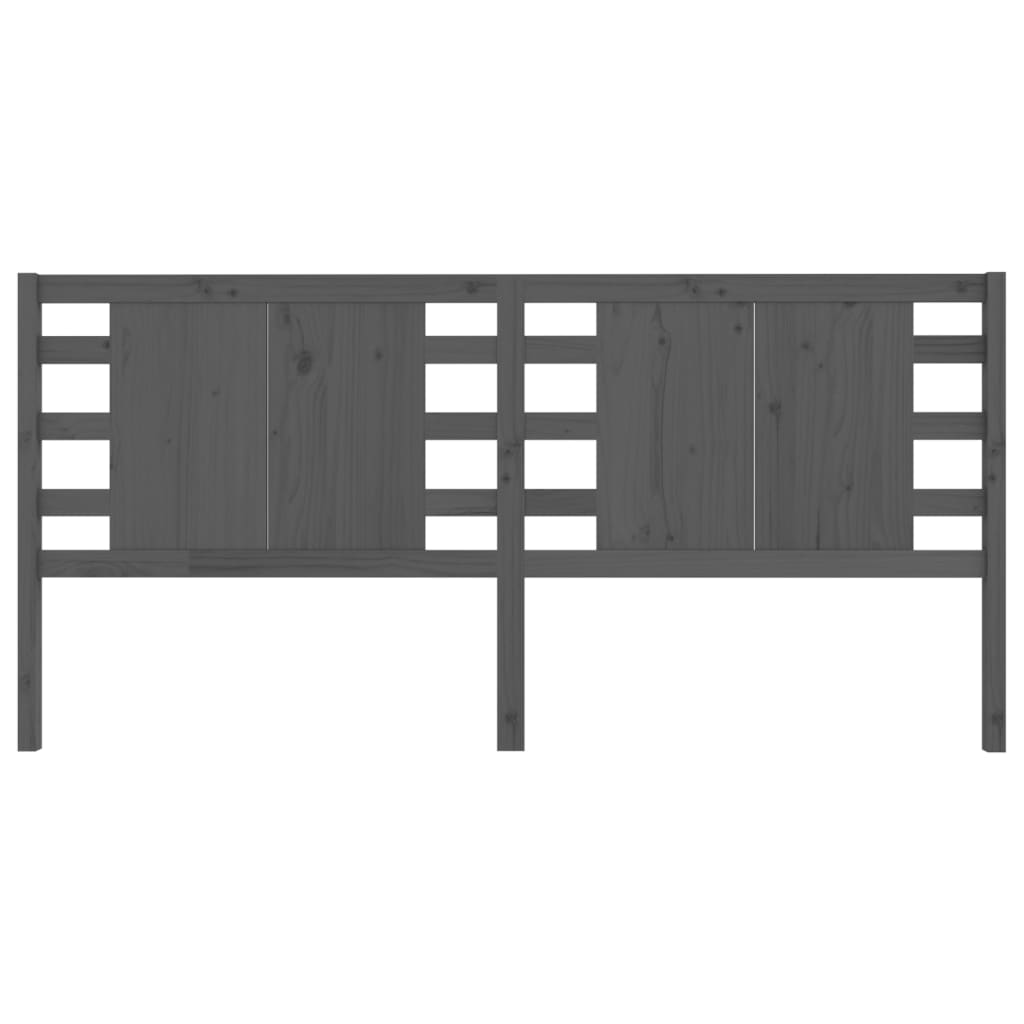 Tête de lit Gris 206x4x100 cm Bois massif de pin - XIOS