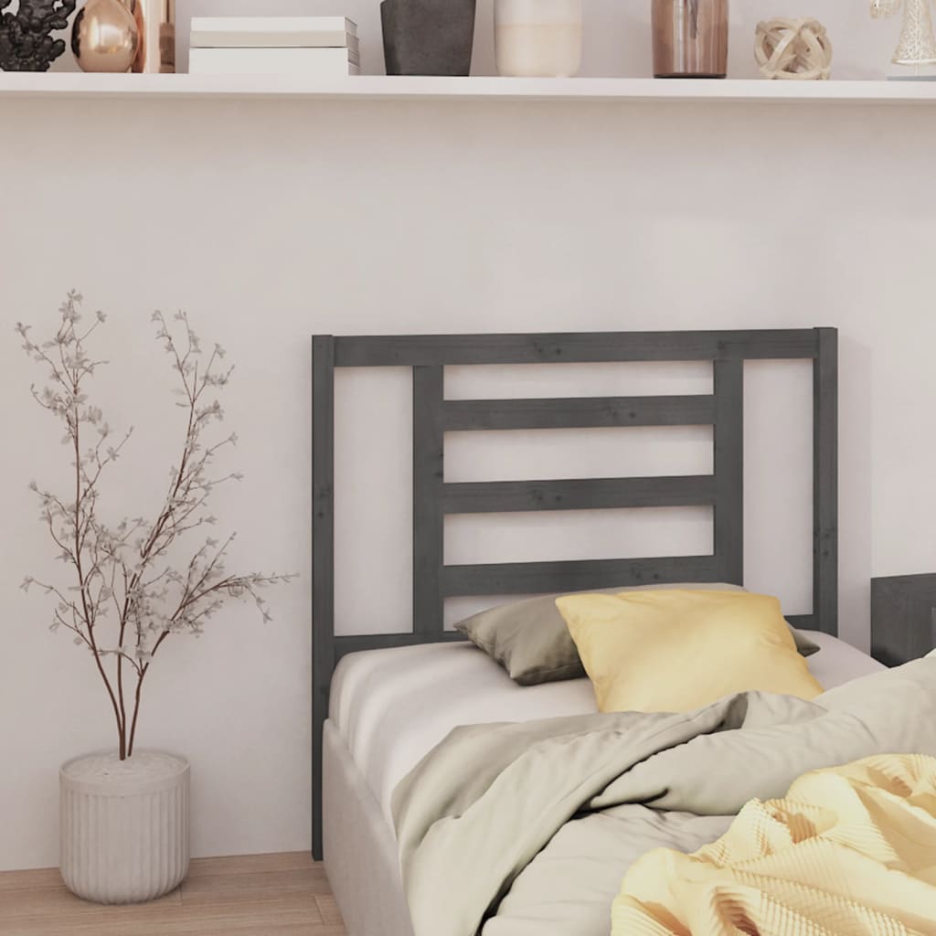 Tête de lit Gris 106x4x100 cm Bois massif de pin - XIOS