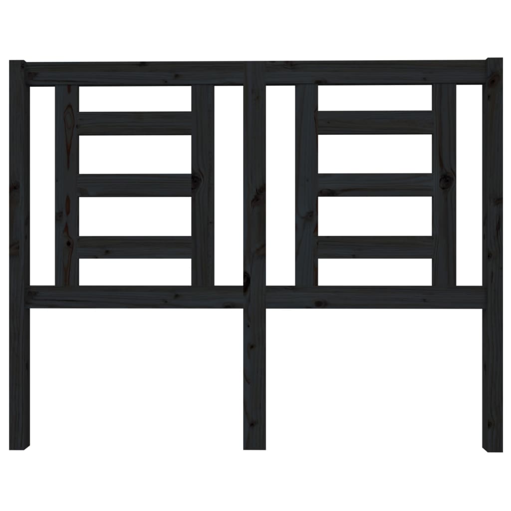 Tête de lit Noir 126x4x100 cm Bois massif de pin - XIOS