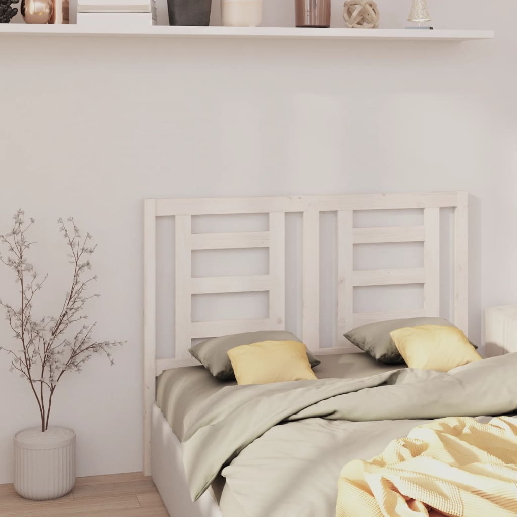 Tête de lit Blanc 146x4x100 cm Bois massif de pin - XIOS