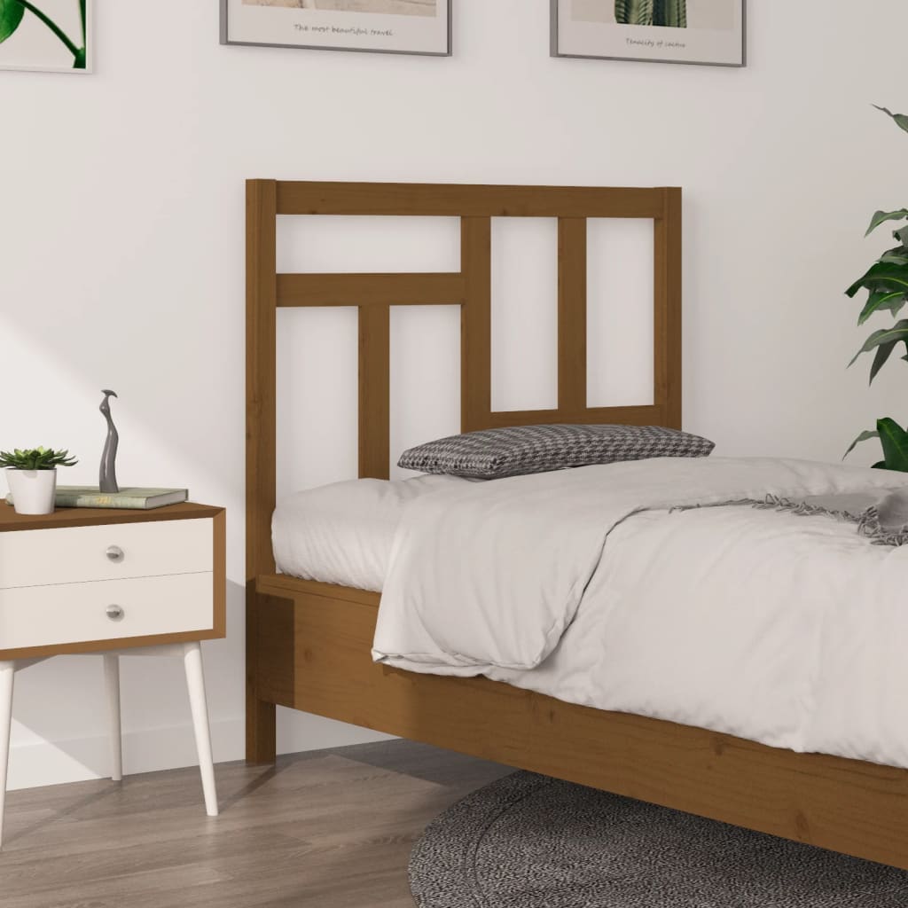 Tête de lit Marron miel 80,5x4x100 cm Bois massif de pin - XIOS