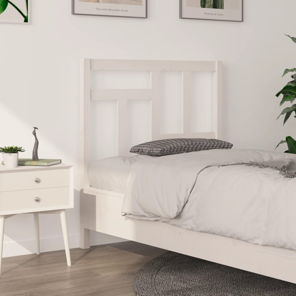 Tête de lit Blanc 95,5x4x100 cm Bois massif de pin - XIOS