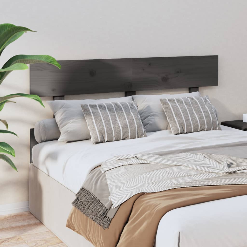 Tête de lit Gris 124x3x81 cm Bois massif de pin - XIOS