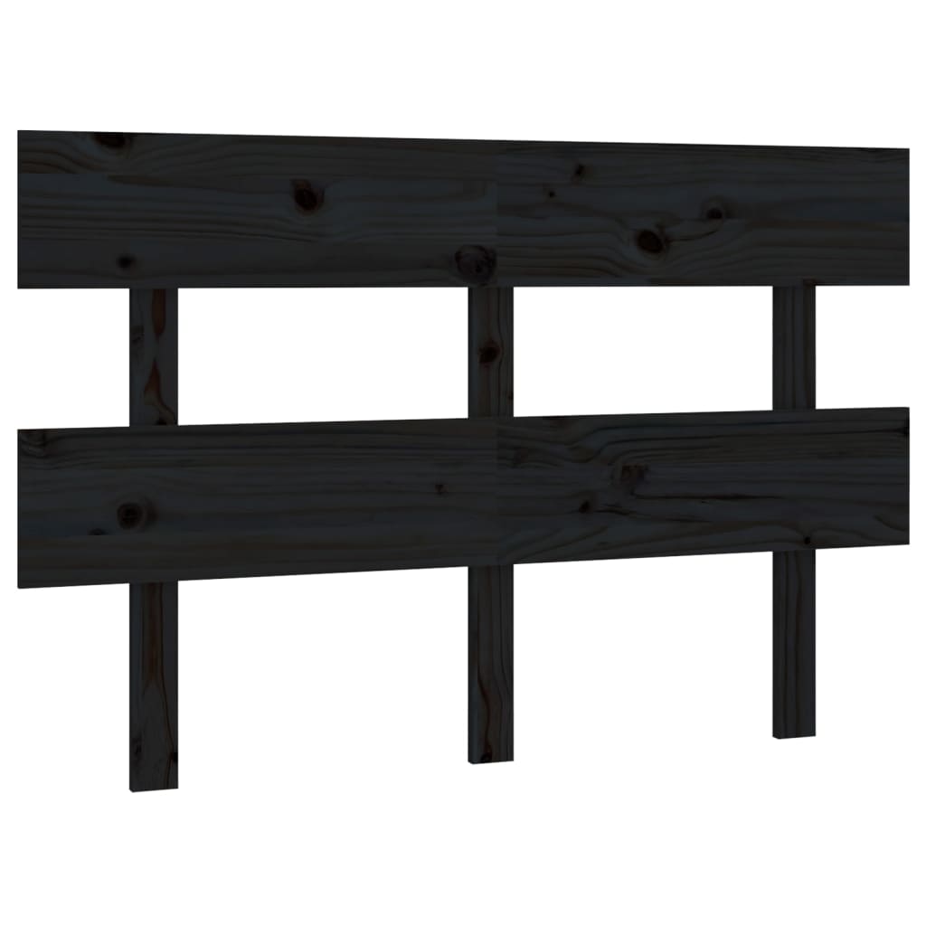 Tête de lit Noir 124x3x81 cm Bois massif de pin - XIOS