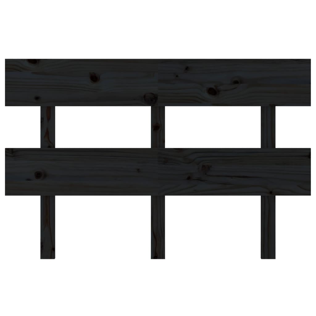 Tête de lit Noir 124x3x81 cm Bois massif de pin - XIOS