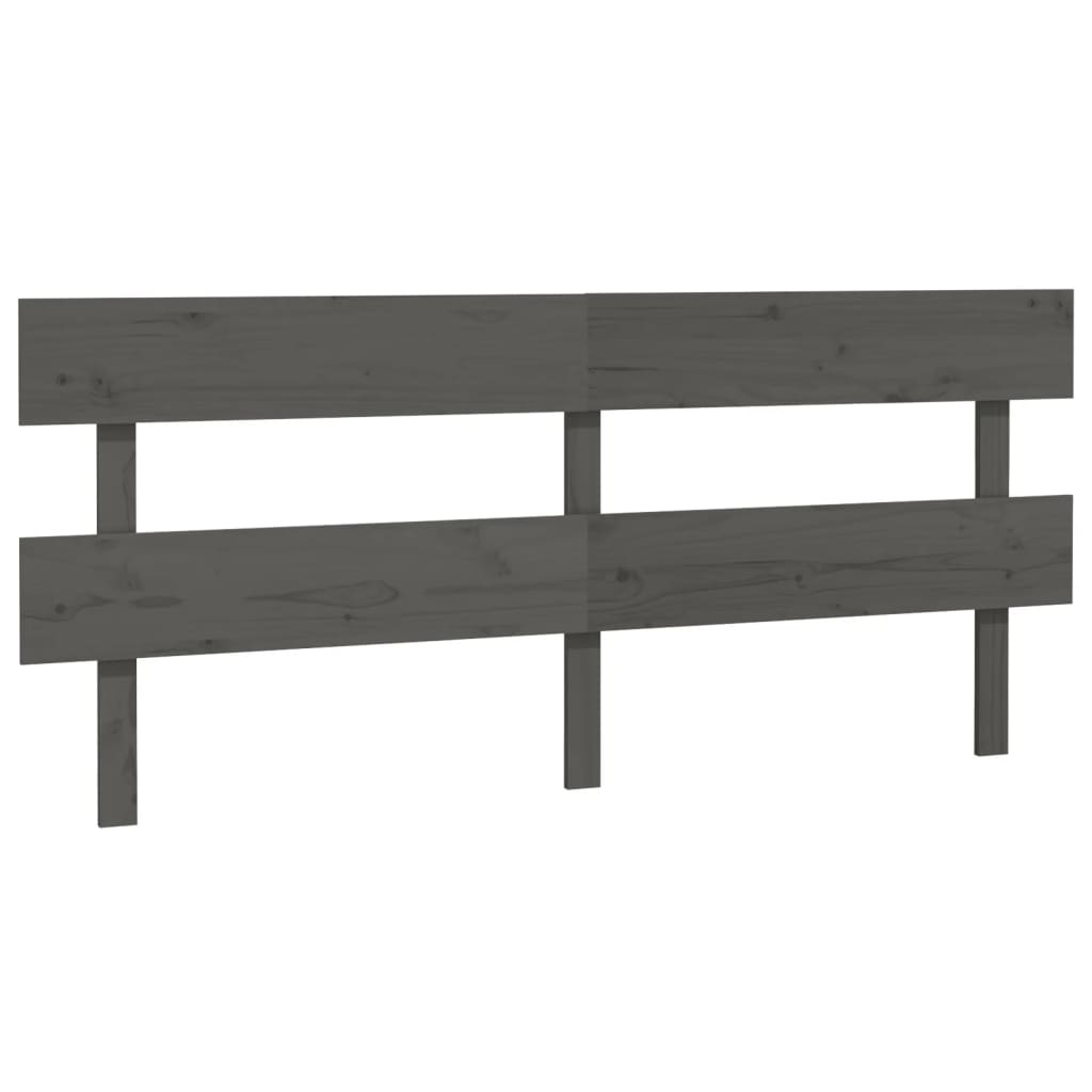 Tête de lit Gris 204x3x81 cm Bois massif de pin - XIOS