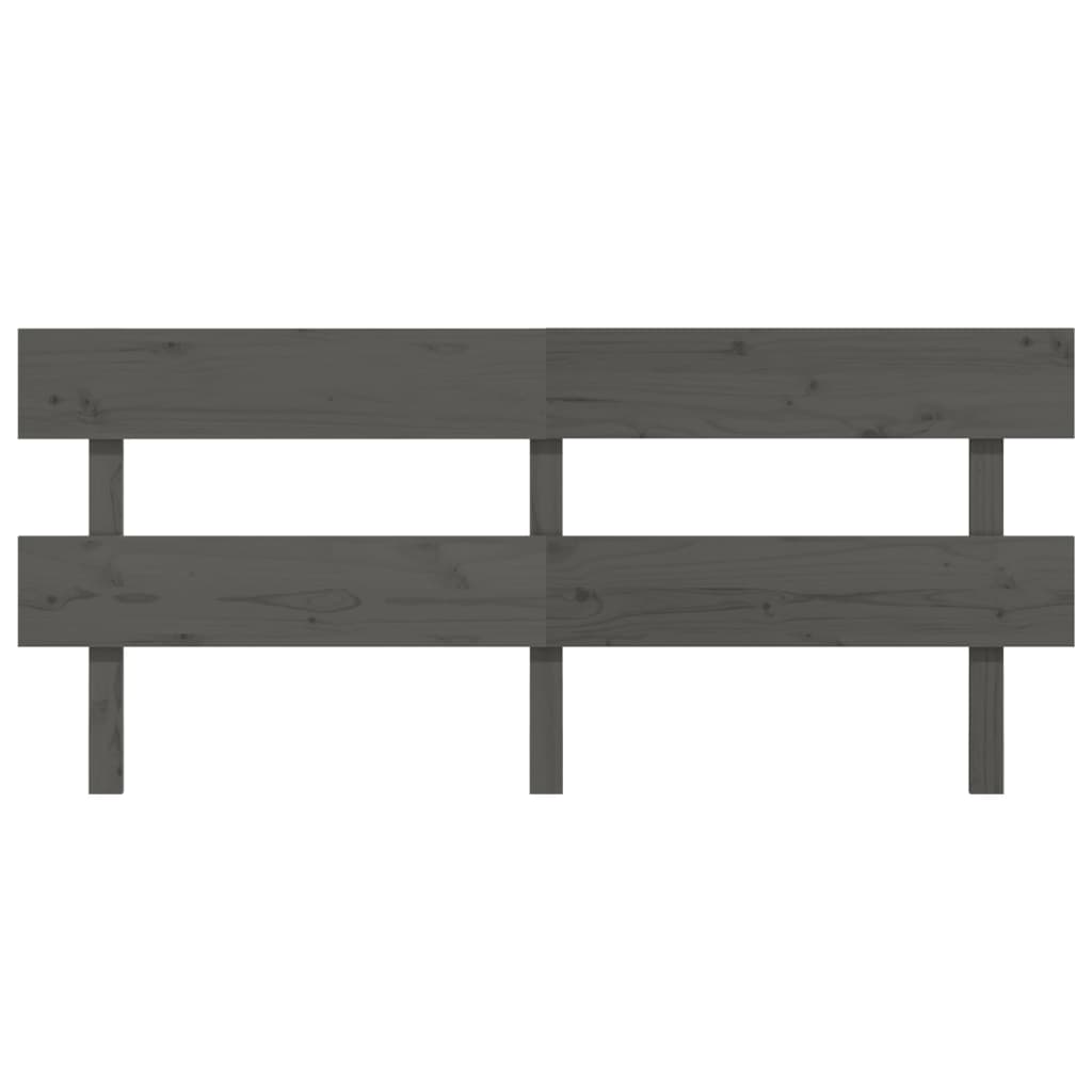 Tête de lit Gris 204x3x81 cm Bois massif de pin - XIOS