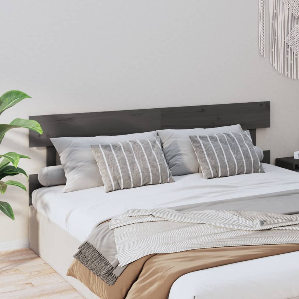 Tête de lit Gris 204x3x81 cm Bois massif de pin - XIOS