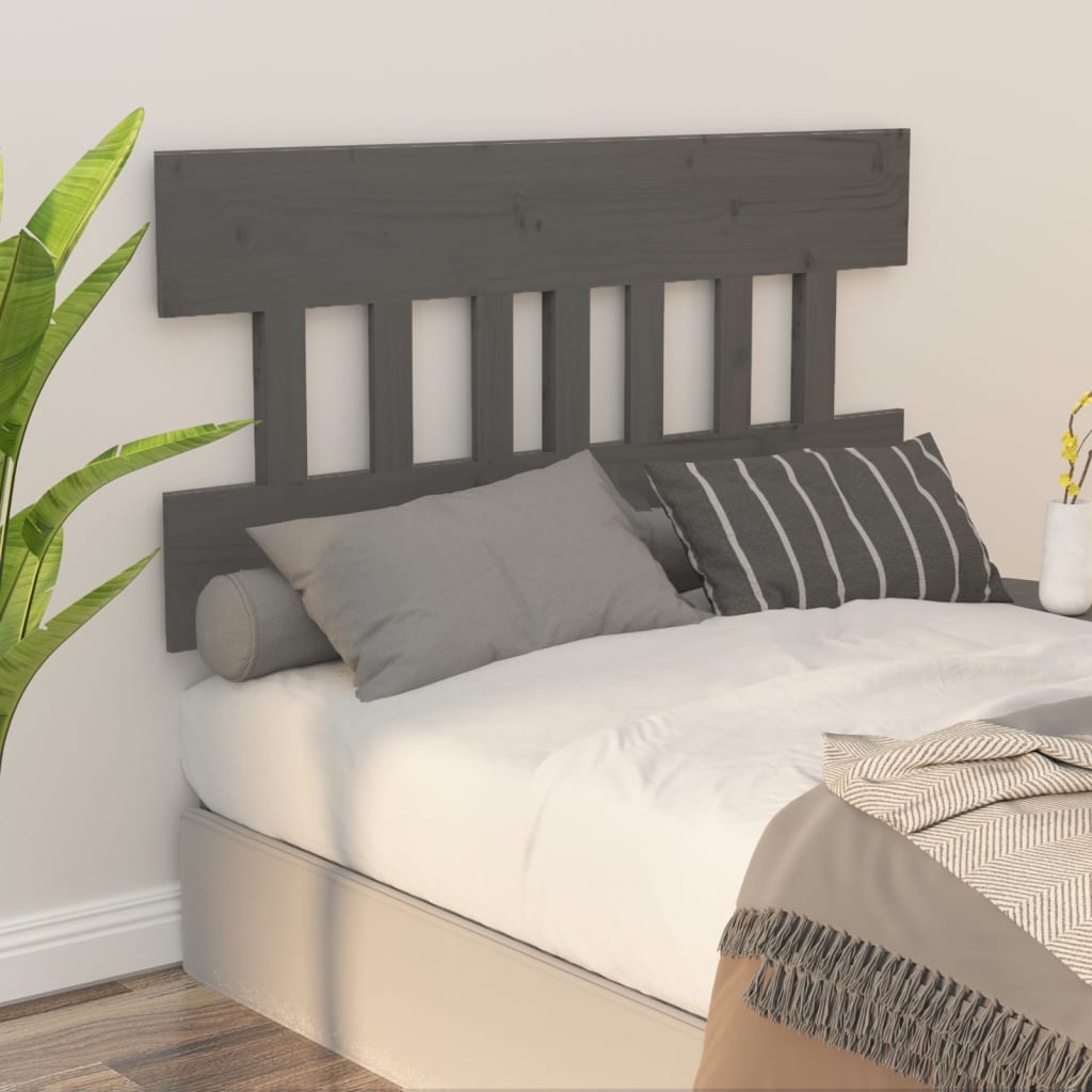 Tête de lit Gris 203,5x3x81 cm Bois massif de pin - XIOS