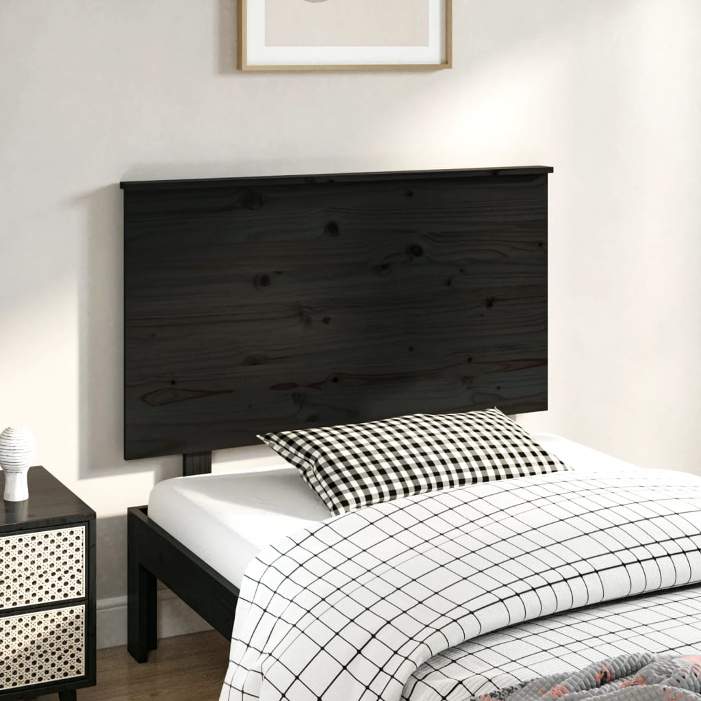 Tête de lit Noir 94x6x82,5 cm Bois massif de pin - XIOS