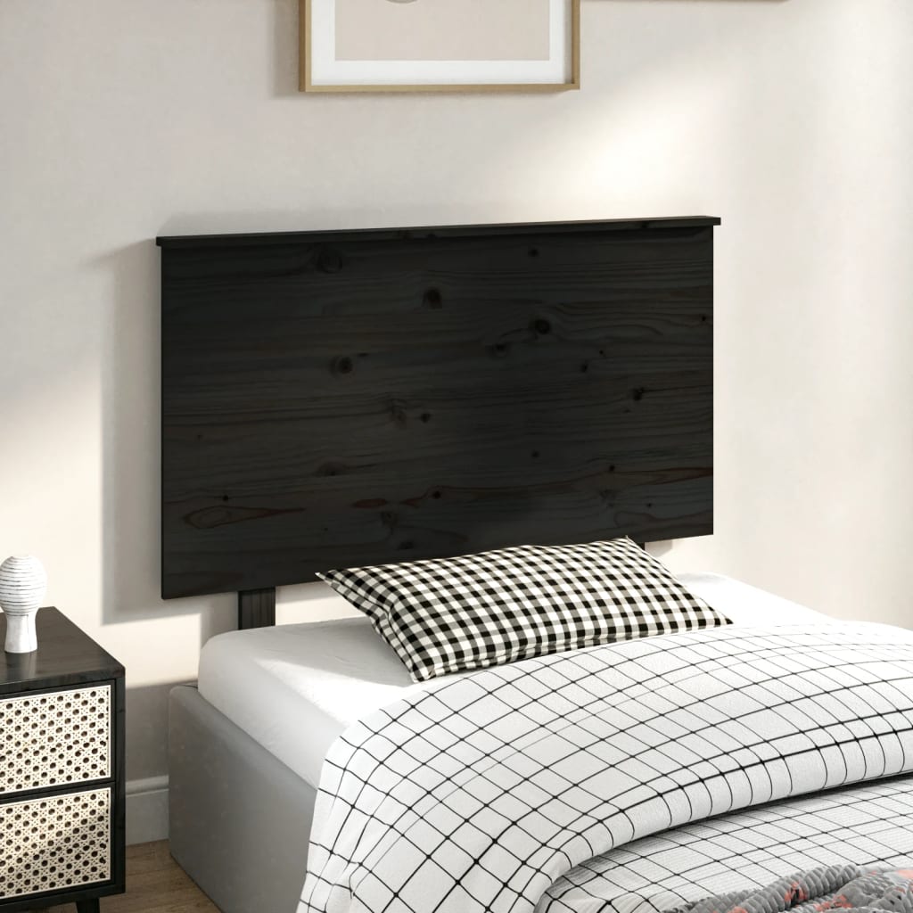 Tête de lit Noir 94x6x82,5 cm Bois massif de pin - XIOS