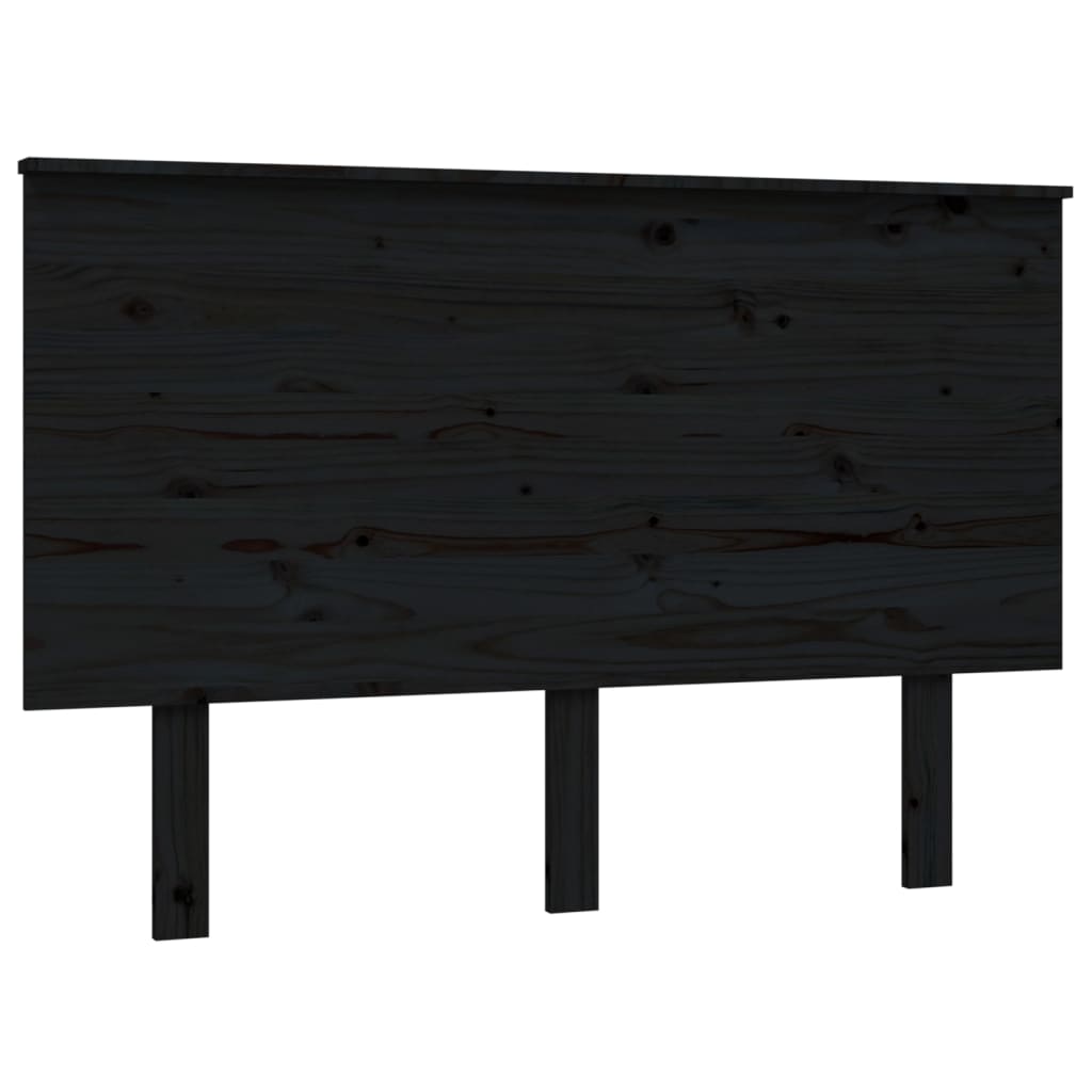 Tête de lit Noir 124x6x82,5 cm Bois massif de pin - XIOS