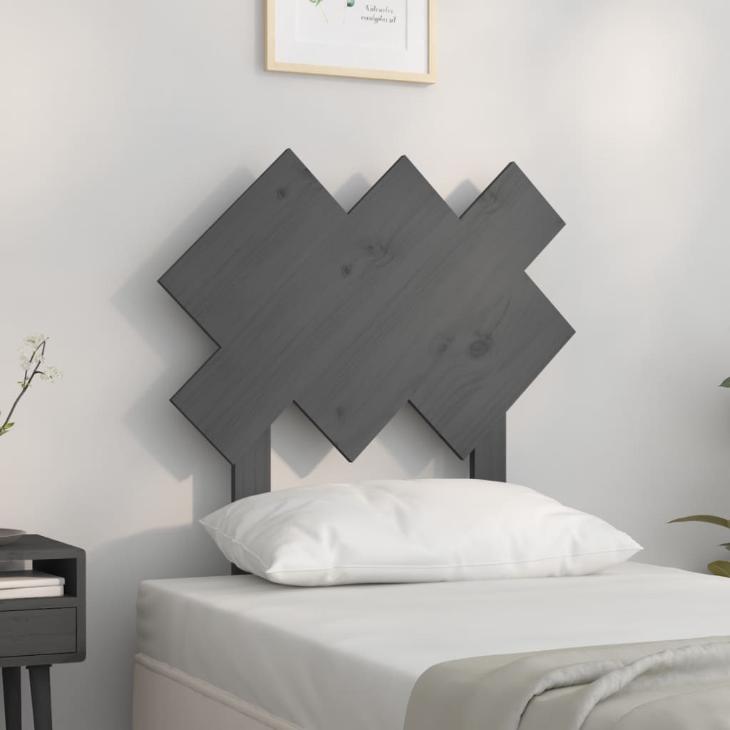Tête de lit Gris 72,5x3x81 cm Bois massif de pin - XIOS
