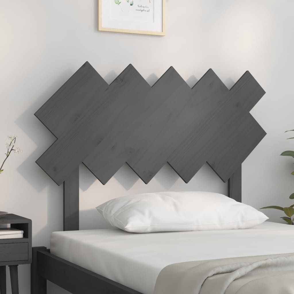 Tête de lit Gris 104x3x80,5 cm Bois massif de pin - XIOS