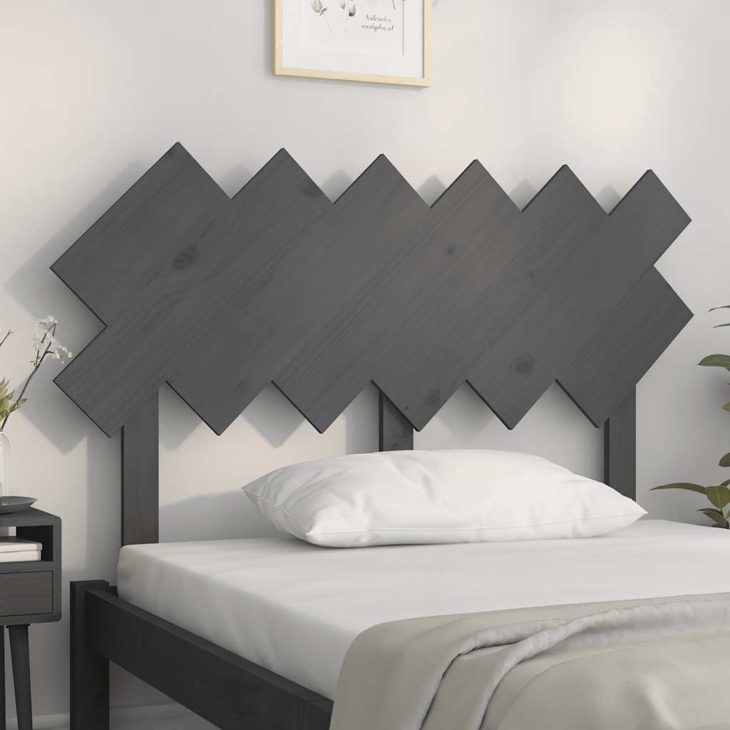 Tête de lit Gris 122,5x3x80,5 cm Bois massif de pin - XIOS