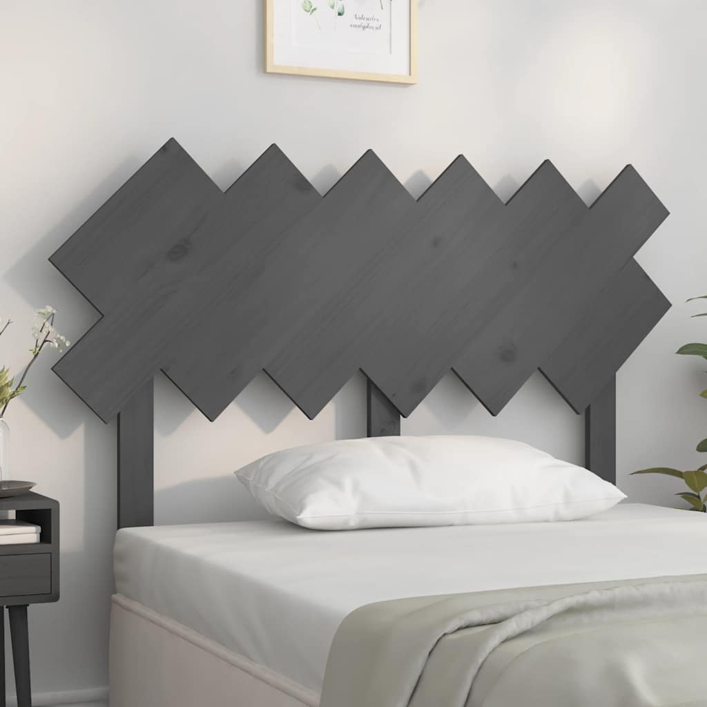 Tête de lit Gris 122,5x3x80,5 cm Bois massif de pin - XIOS