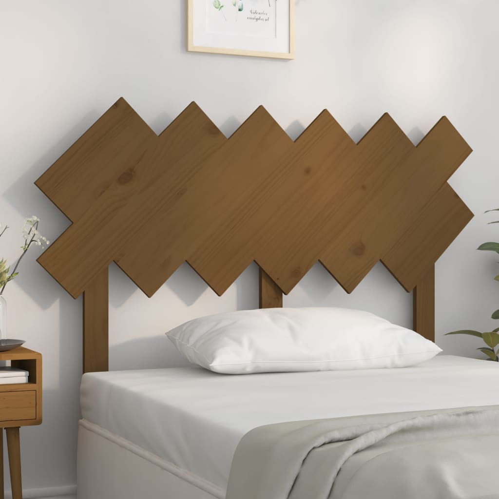 Tête de lit Marron miel 122,5x3x80,5 cm Bois massif de pin - XIOS