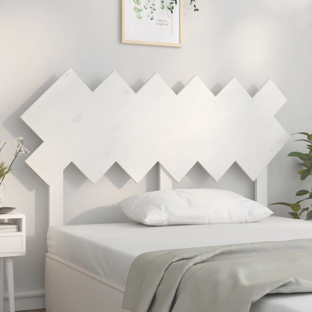 Tête de lit Blanc 132x3x81 cm Bois massif de pin - XIOS