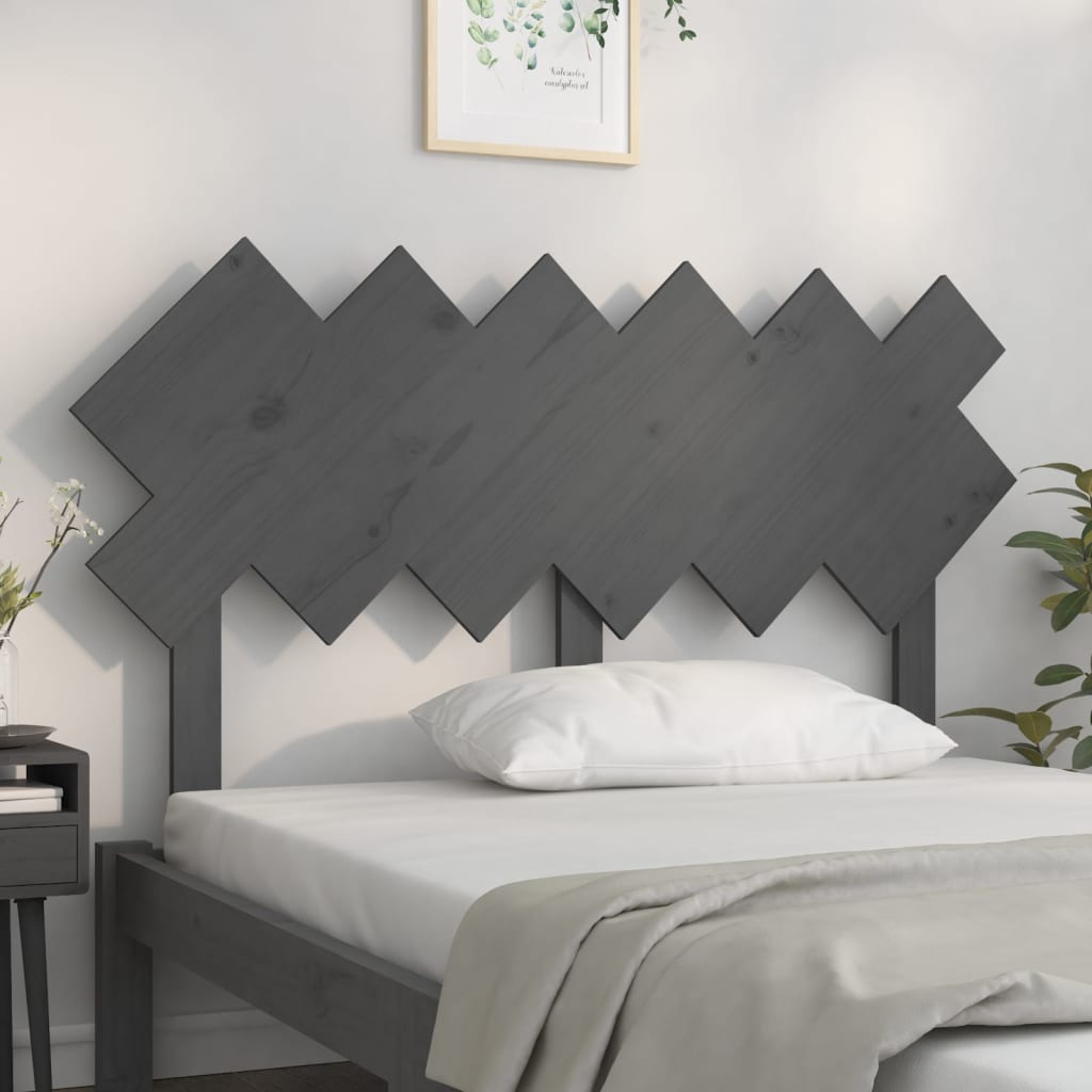 Tête de lit Gris 132x3x81 cm Bois massif de pin - XIOS