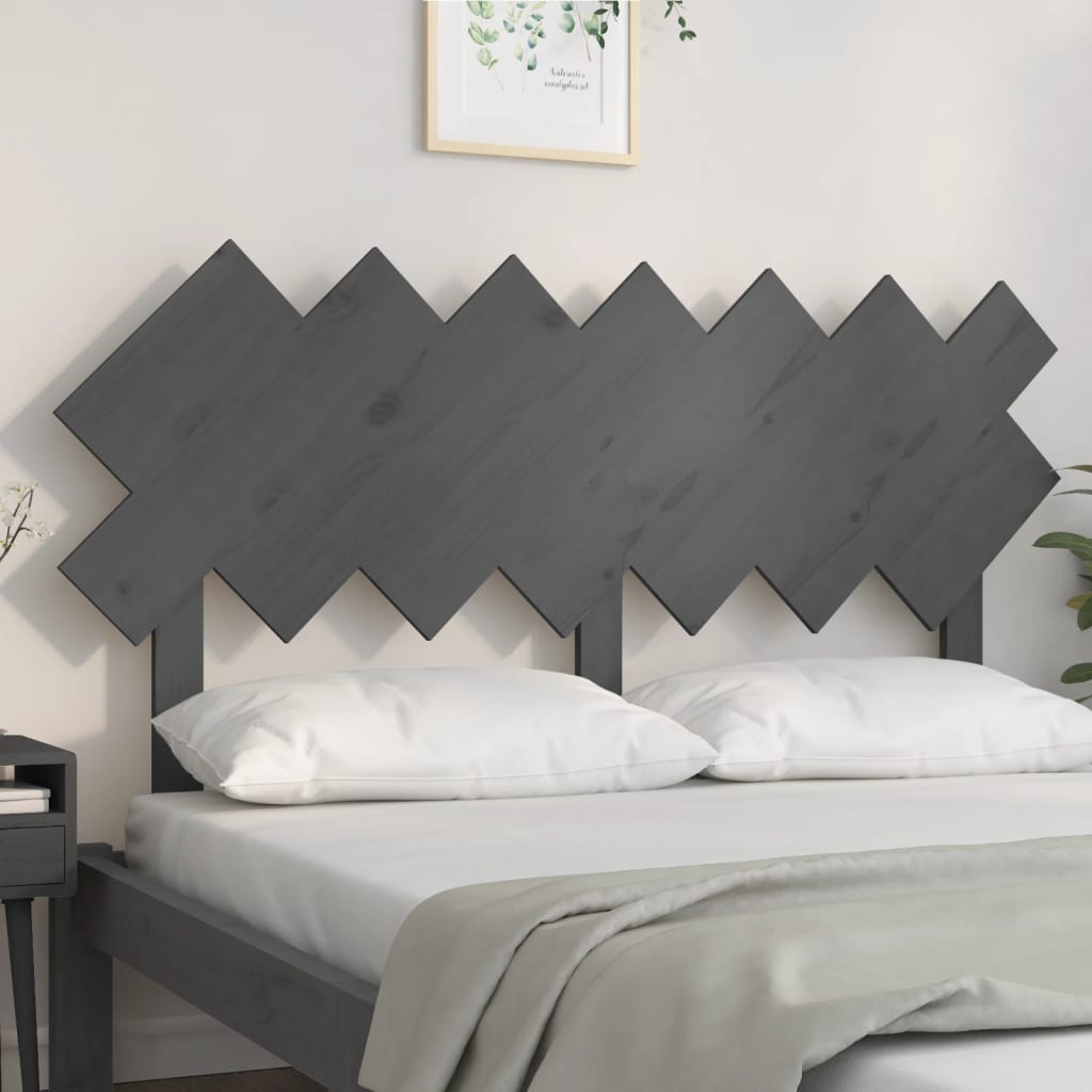 Tête de lit Gris 141x3x80,5 cm Bois massif de pin - XIOS