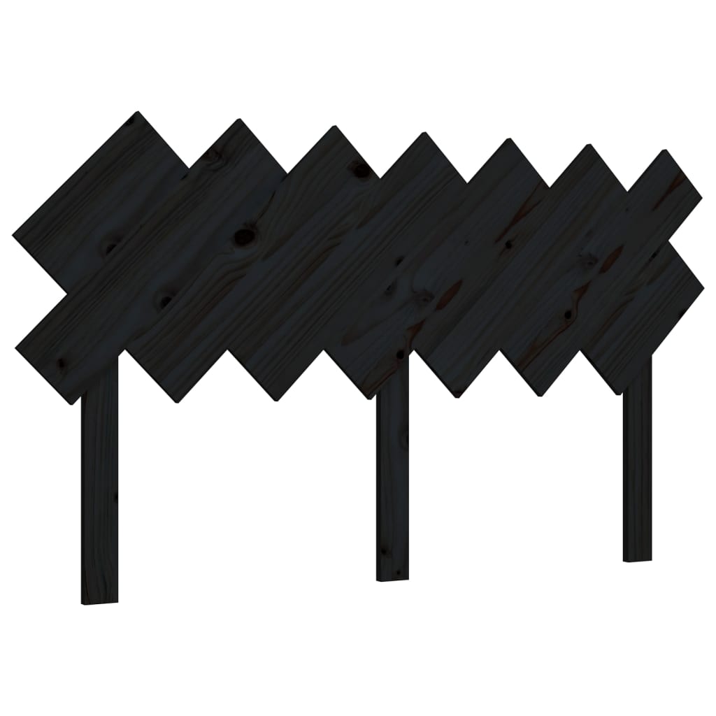 Tête de lit Noir 141x3x80,5 cm Bois massif de pin - XIOS