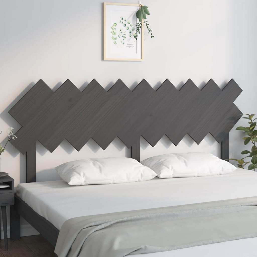 Tête de lit Gris 178x3x80,5 cm Bois massif de pin - XIOS