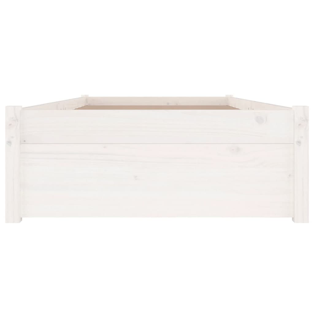 Cadre de lit sans matelas avec tiroirs blanc 90x200 cm - XIOS